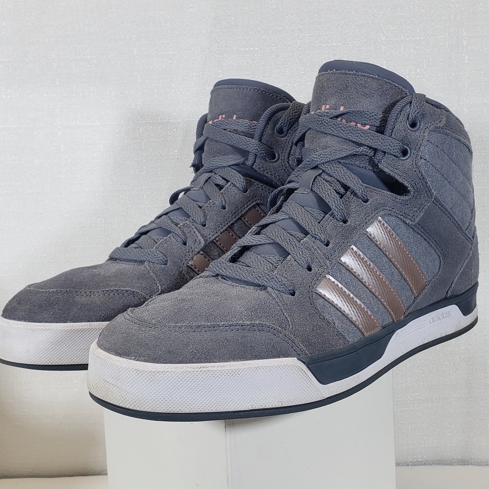 Adidas Women's Gray/Pink High-Top Sneakers Size 9.5